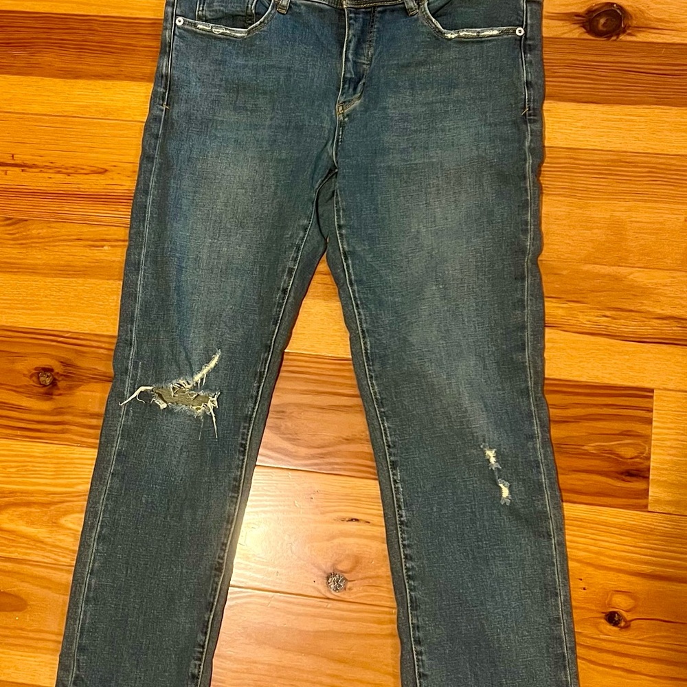 Pilcro women’s  Slim Distressed Blue Jeans